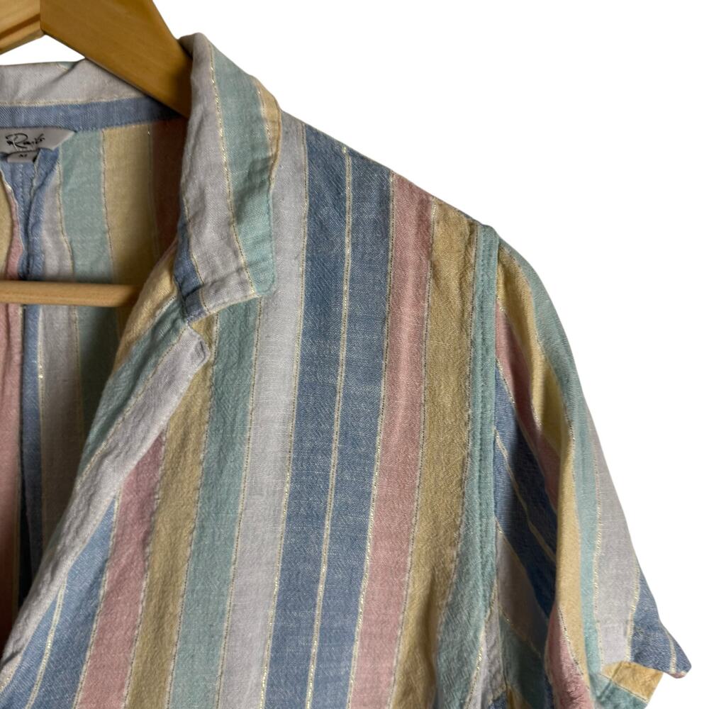 Rails Zuma Jubilee Stripe Linen Blend Short Sleev… - image 5